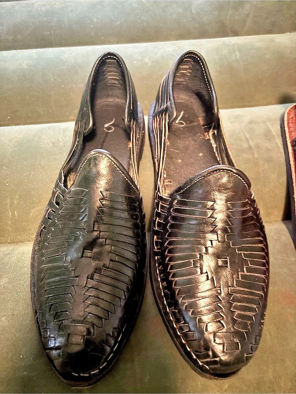 Black Woven Loafers